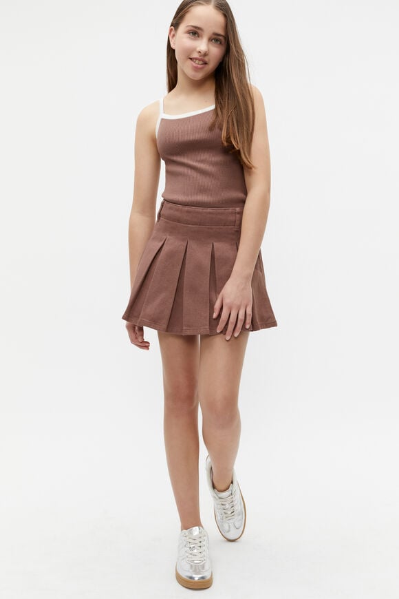 Contrast Knit Tank  Cocoa  hi-res