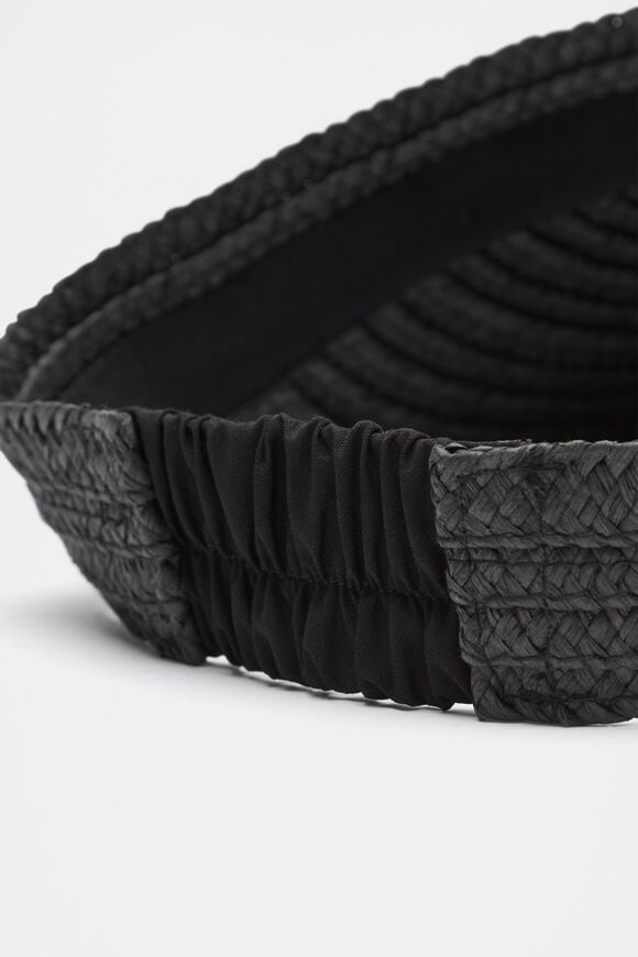 Woven Wrap Visor  Black Woven Wrap Visor  Black  hi-res