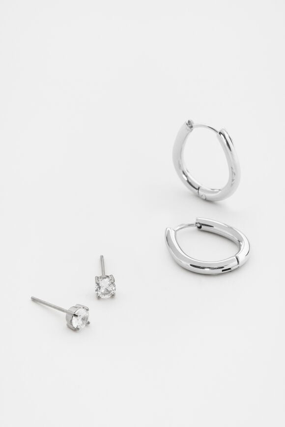 Waterproof Huggie Ear Pack  Silver Waterproof Huggie Ear Pack  Silver  hi-res