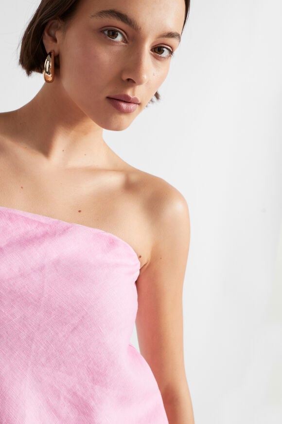 Core Linen Strapless Top  Pink Gin Core Linen Strapless Top  Pink Gin  hi-res