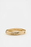 Looped Links Bangle Stack  Gold  hi-res