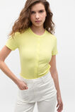 Rib Button Through Top  Lemongrass  hi-res