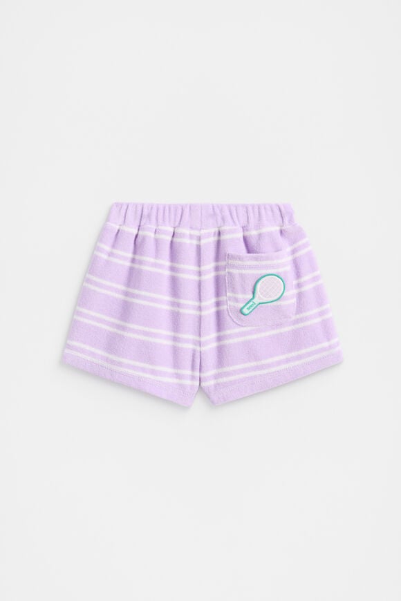 Striped Terry Short  Soft Lilac  hi-res