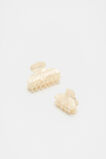 Mini Hair Claw Set  Ivory  hi-res