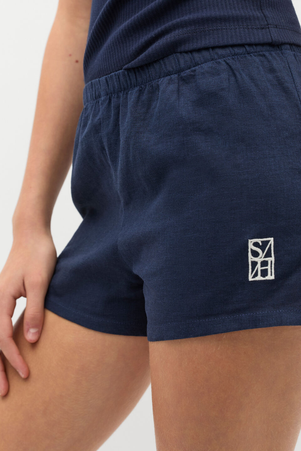 Logo Pull On Short  New Navy