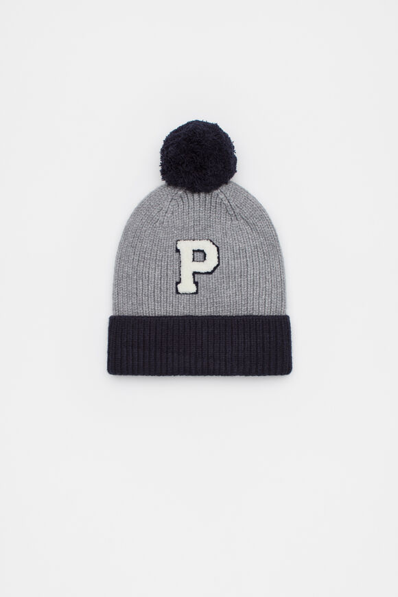 Colourblock Initial Beanie  P  hi-res