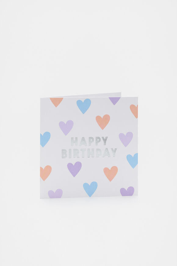 Happy Birthday Hearts Card  Multi Happy Birthday Hearts Card  Multi  hi-res