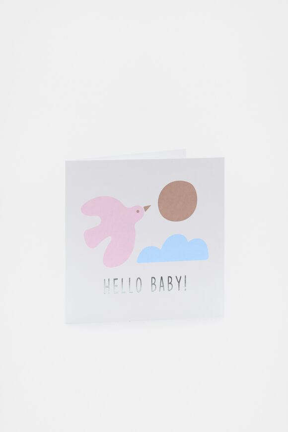 Hello Baby Dove Card  Multi Hello Baby Dove Card  Multi  hi-res