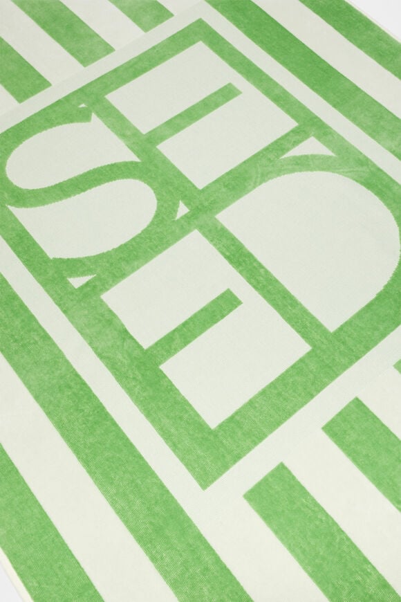 Resort Logo Beach Towel  Green Apple Resort Logo Beach Towel  Green Apple  hi-res