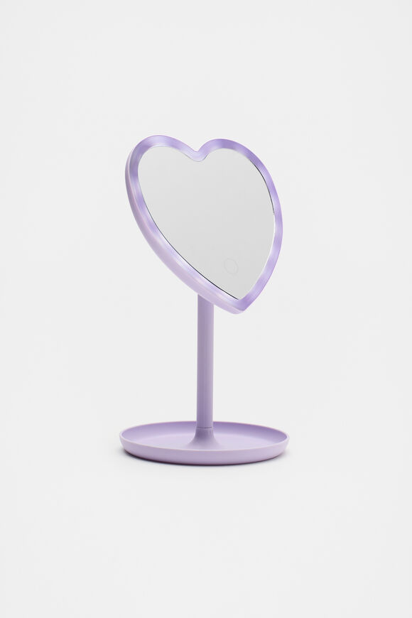 Heart Mirror  Lilac Heart Mirror  Lilac  hi-res