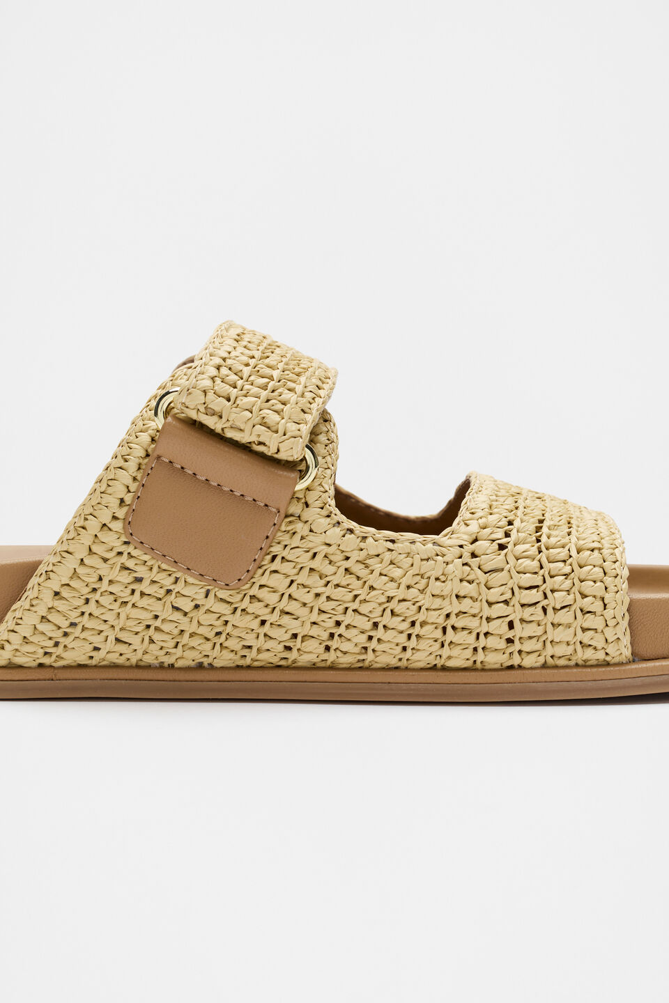 Tully Raffia Slide  Natural