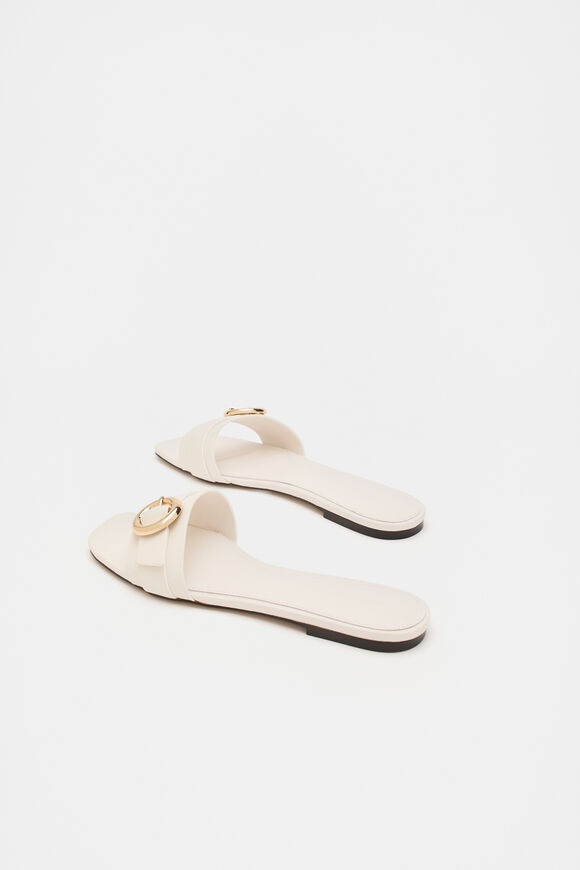 Paris Rounded Buckle Slide  White Paris Rounded Buckle Slide  White  hi-res