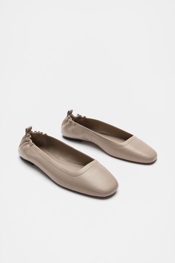 Addie Elasticated Ballet Flat  Cookie Addie Elasticated Ballet Flat  Cookie  hi-res