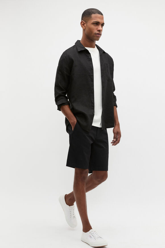 Linen Everyday Shirt  True Black Linen Everyday Shirt  True Black  hi-res