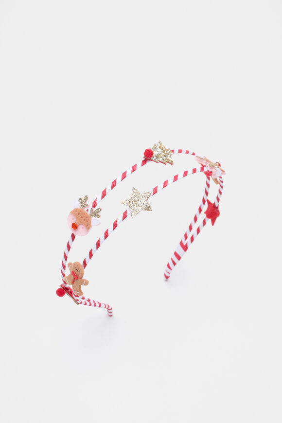 Christmas Double Headband  Multi Christmas Double Headband  Multi  hi-res