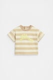 Stripe Boxy Tee  Ecru  hi-res