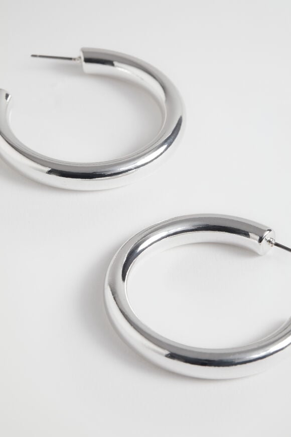 Large Hoop  Silver Large Hoop  Silver  hi-res