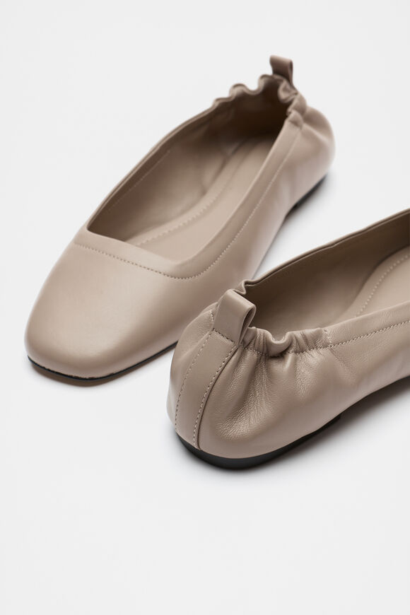Addie Elasticated Ballet Flat  Cookie Addie Elasticated Ballet Flat  Cookie  hi-res
