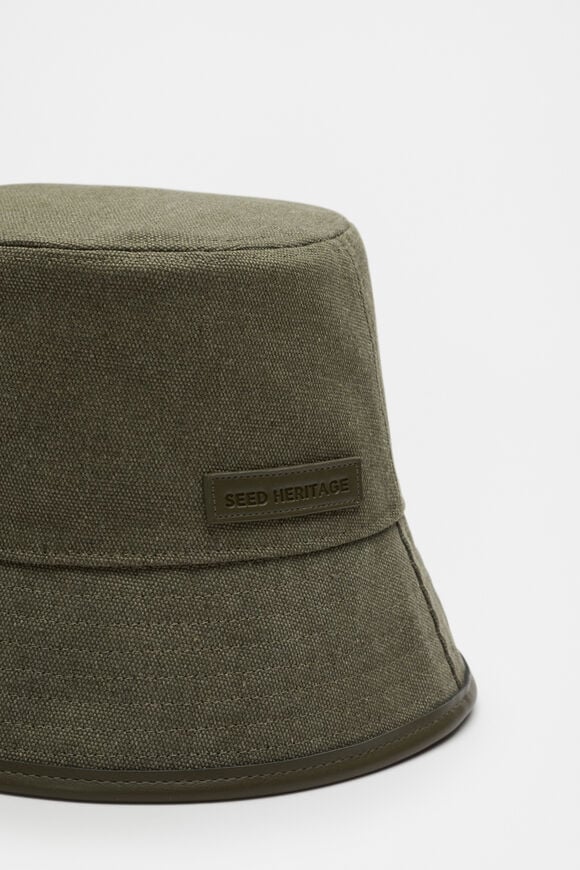 Trim Detail Bucket Hat  Olive Leaf Trim Detail Bucket Hat  Olive Leaf  hi-res