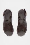 Rani Cross Strap Sandal  Chocolate  hi-res