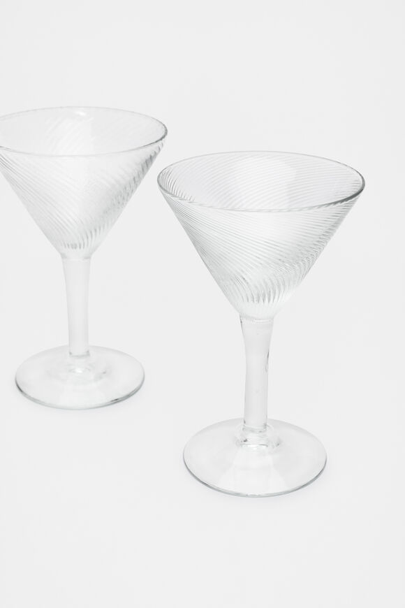 Selene Martini Glass Set of 2  Clear Selene Martini Glass Set of 2  Clear  hi-res