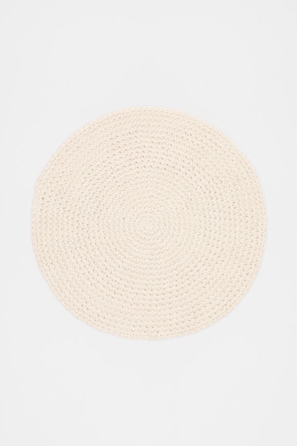 Alyra Crochet Placemat Set of 4  Buttercream Alyra Crochet Placemat Set of 4  Buttercream  hi-res