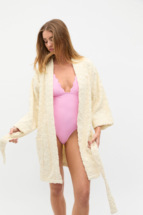 Flower Pool Robe  Buttercream Flower Pool Robe  Buttercream  hi-res