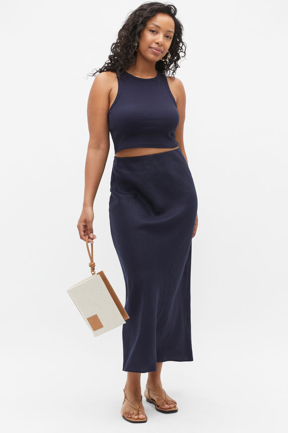 Cropped Rib Tank  Midnight Sky Cropped Rib Tank  Midnight Sky  hi-res