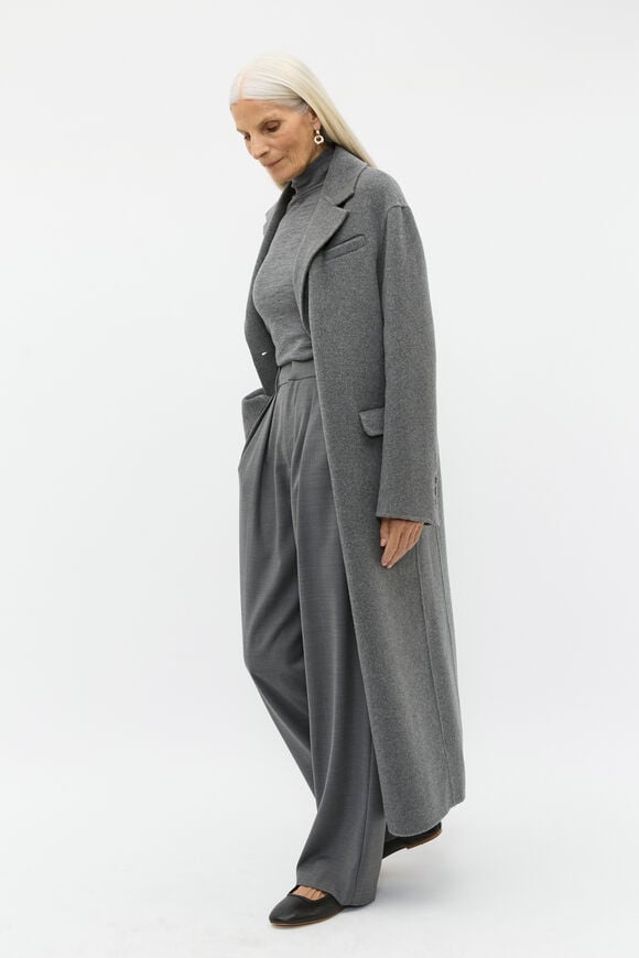 Australian Merino Mock Neck Top  Charcoal Grey Marle Australian Merino Mock Neck Top  Charcoal Grey Marle  hi-res