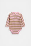 Stripe Logo Bodysuit  Petal Pink  hi-res