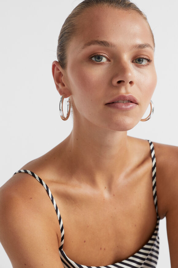 Large Hoop  Silver  hi-res