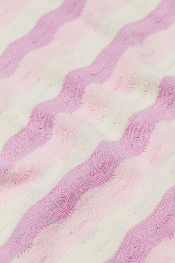 Wavy Knit Blanket  Orchid Bloom Wavy Knit Blanket  Orchid Bloom  hi-res