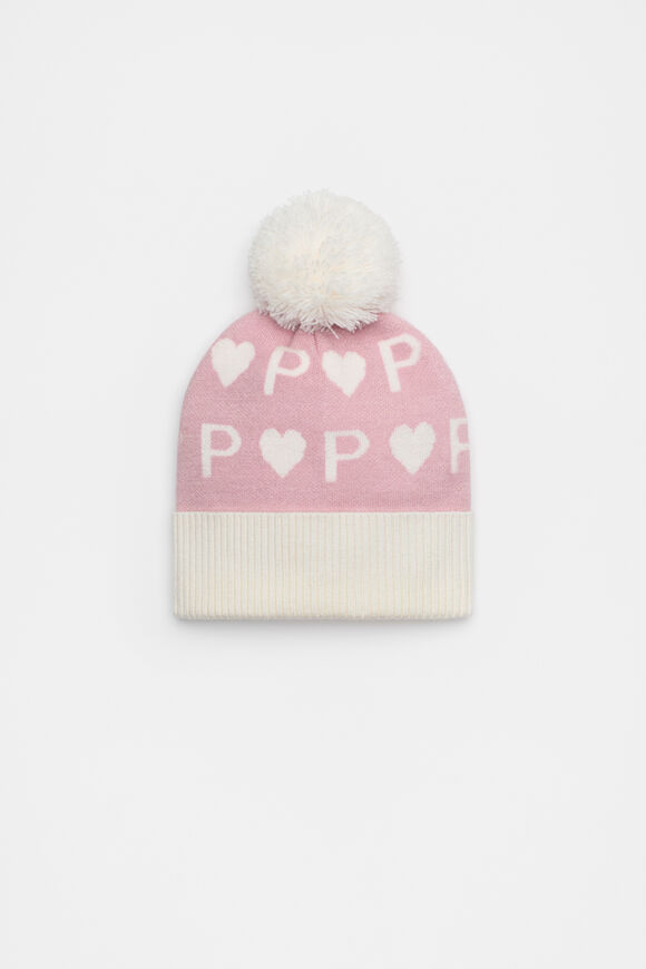 Heart Initial Beanie  P  hi-res