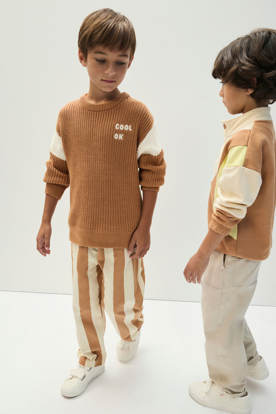 Drop Shoulder Knit  Cinnamon