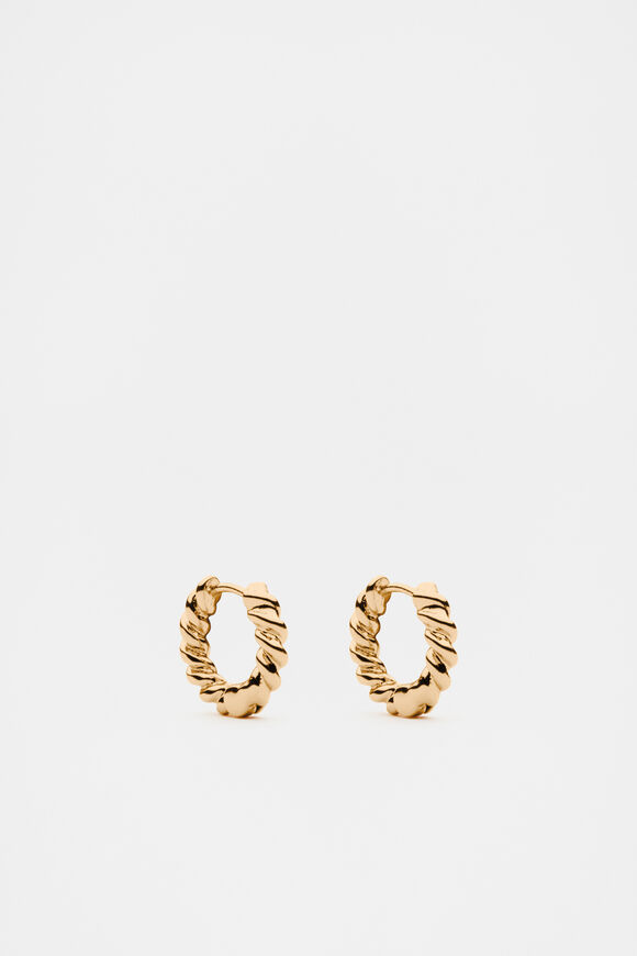 Fine Rope Earring  Gold Fine Rope Earring  Gold  hi-res