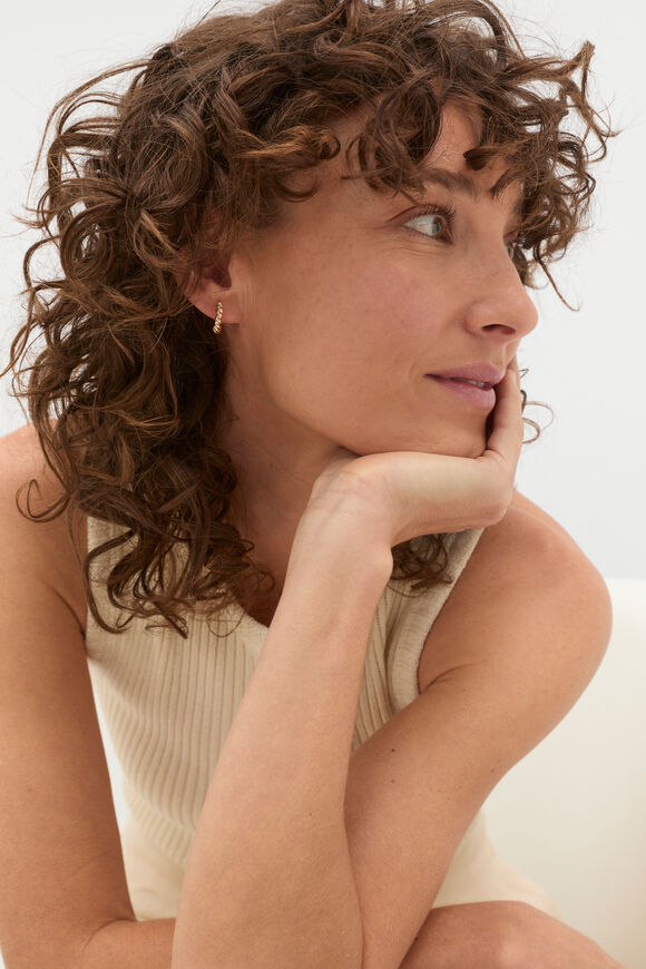 Fine Rope Earring  Gold Fine Rope Earring  Gold  hi-res