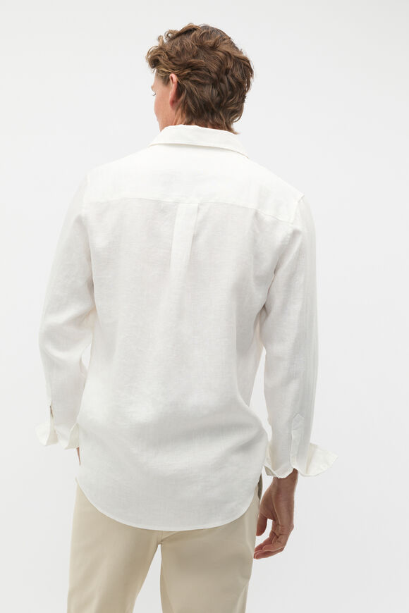 Linen Everyday Shirt  Vintage White Linen Everyday Shirt  Vintage White  hi-res
