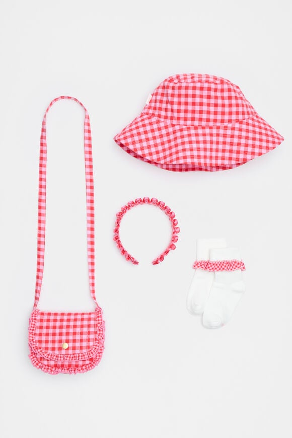 Gingham Print Scrunchie  Gingham  hi-res