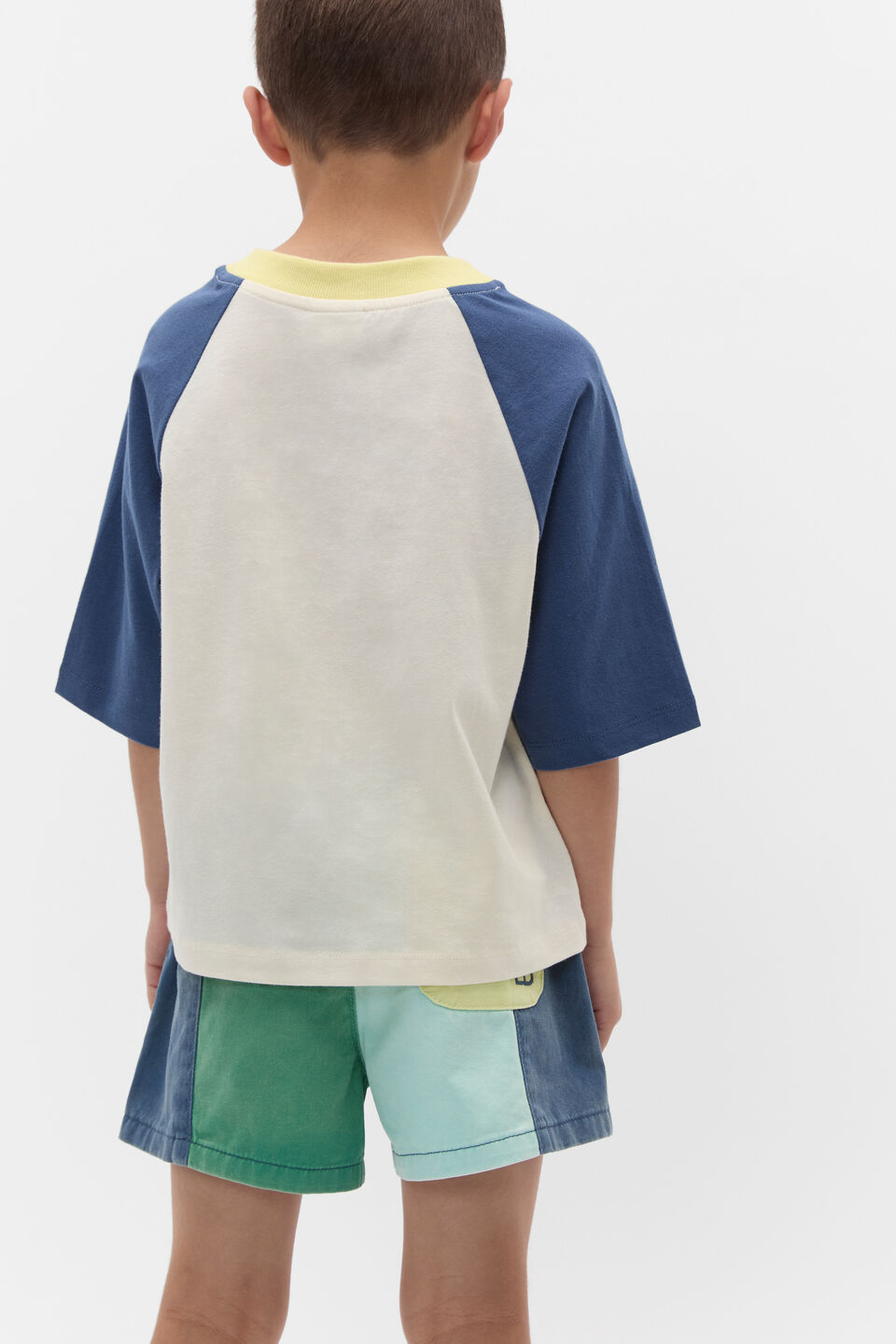 Boxy Raglan Tee  Washed Navy