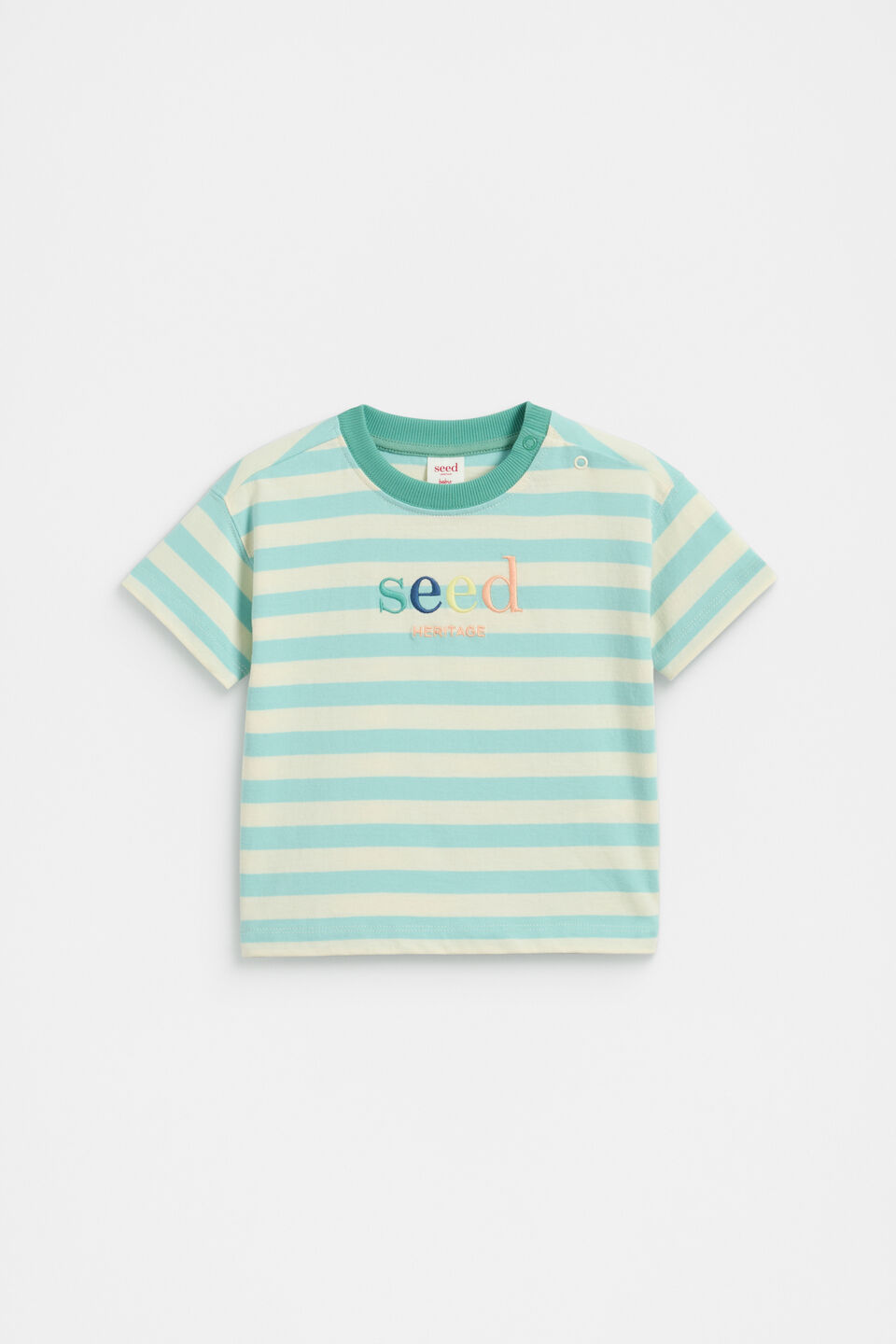 Colourblock Stripe Logo Tee  Multi