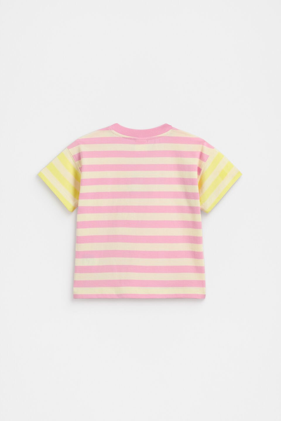Stripe Colourblock Logo Tee  Candy Pink Stripe