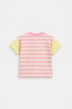 Stripe Colourblock Logo Tee  Candy Pink Stripe  hi-res