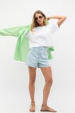 Cotton Boxy Split Hem Tee  Whisper White  hi-res