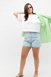Cotton Boxy Split Hem Tee  Whisper White  hi-res