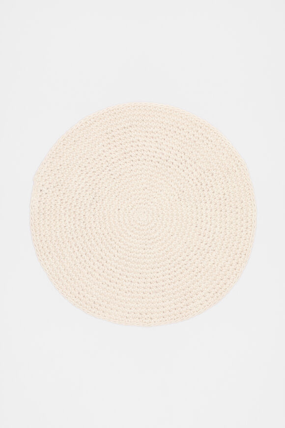 Alyra Crochet Placemat Set of 4  Buttercream  hi-res