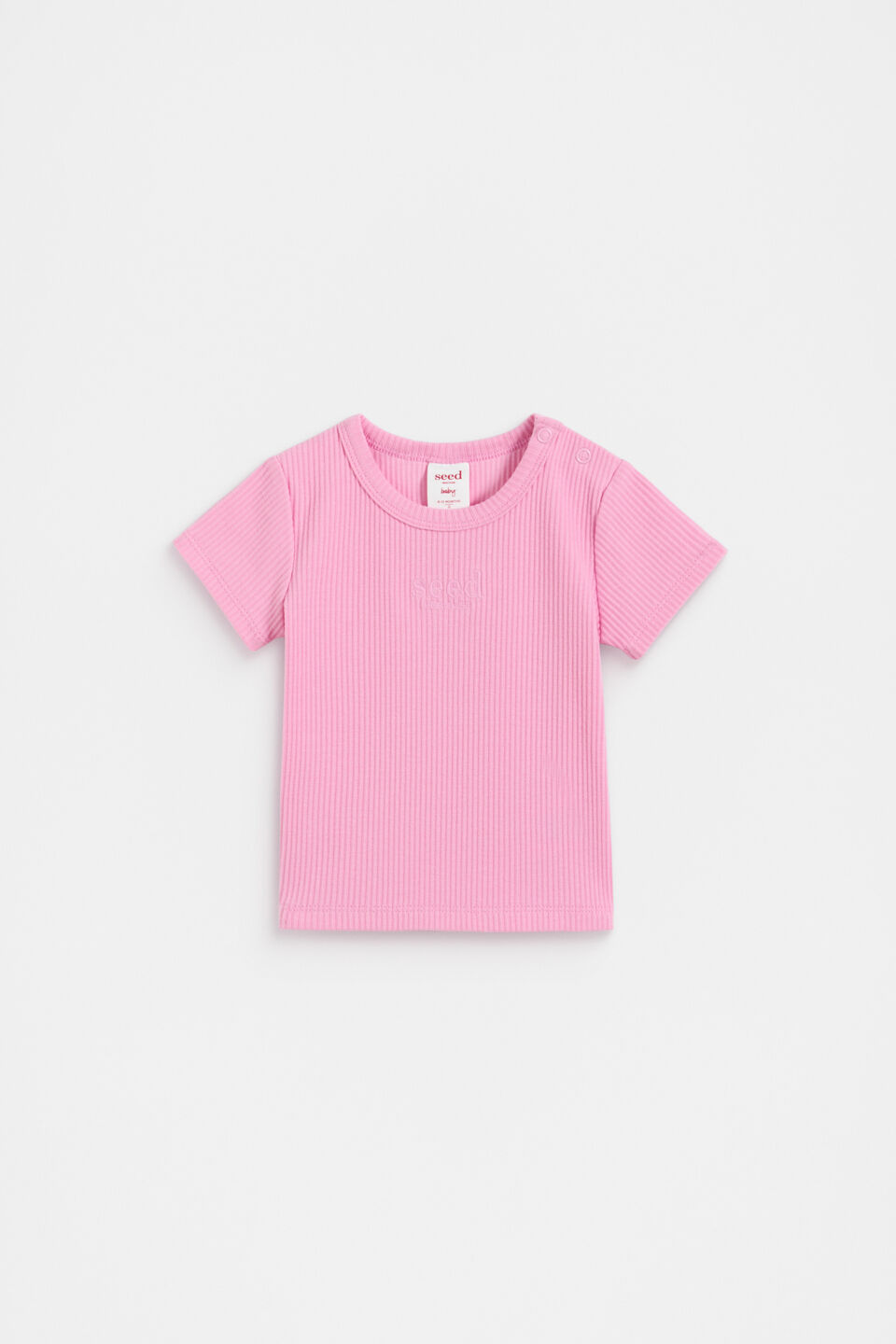 Core Logo Rib Tee  Candy Pink