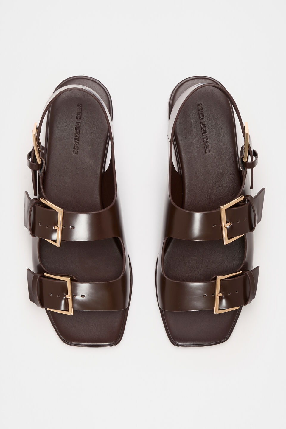Iris Triple Buckle Sandal  Dark Espresso