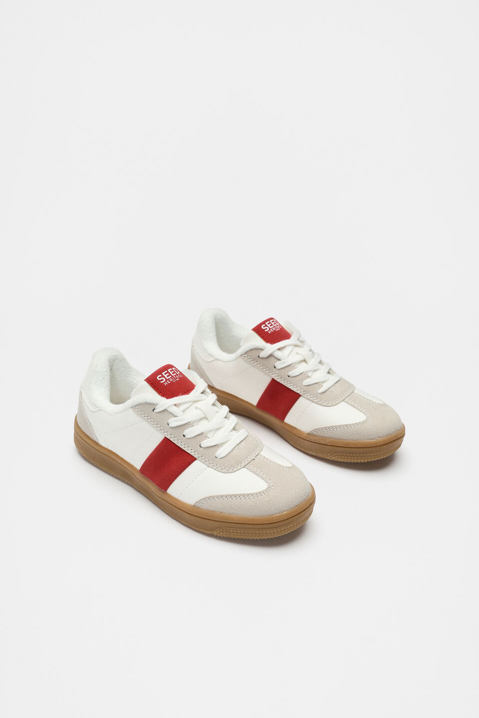 Colourblock Sneaker  White Red