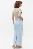 Denim Column Skirt  Glacier Denim  hi-res