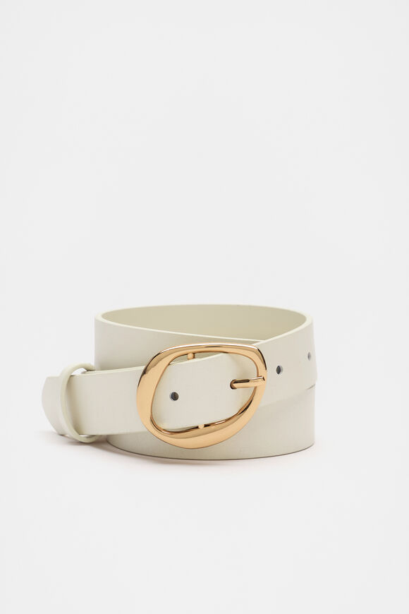 Everly Buckle Belt  Cream Everly Buckle Belt  Cream  hi-res